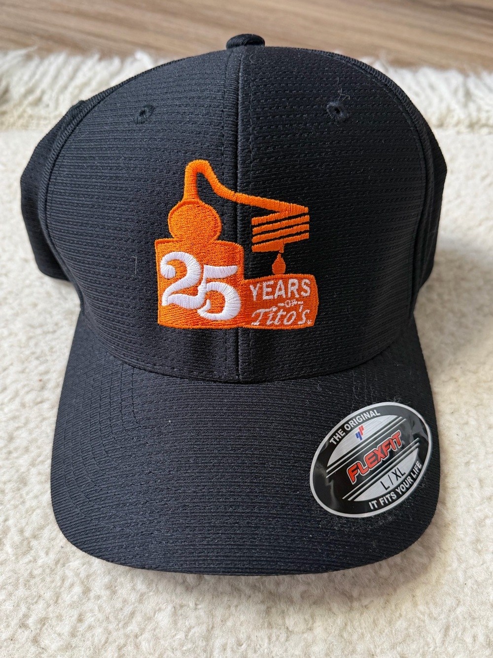 Travis Mathew Black RAD Flexback Hat 25 Years of Titos
